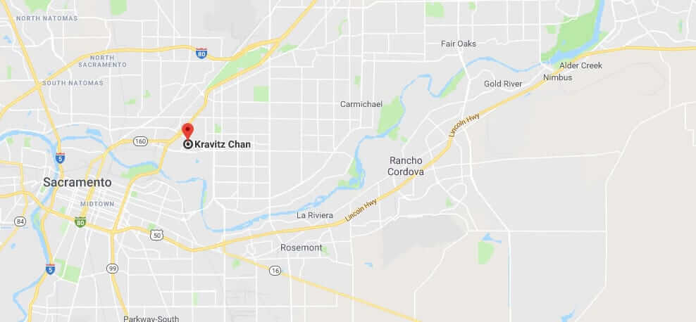 Map of Sacramento office location